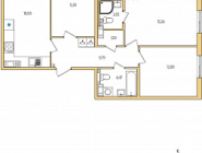 1-комнатная, 79 м² — ЖК ЖК Янила Драйв