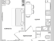 1-комнатная, 37 м² — ЖК ЖК Северный