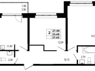 3-комнатная, 83 м² — ЖК ЖК Лиговский сити - Второй квартал (Ligovsky City)