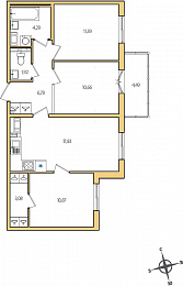 1-комнатная, 68 м² — ЖК ЖК Янила Драйв