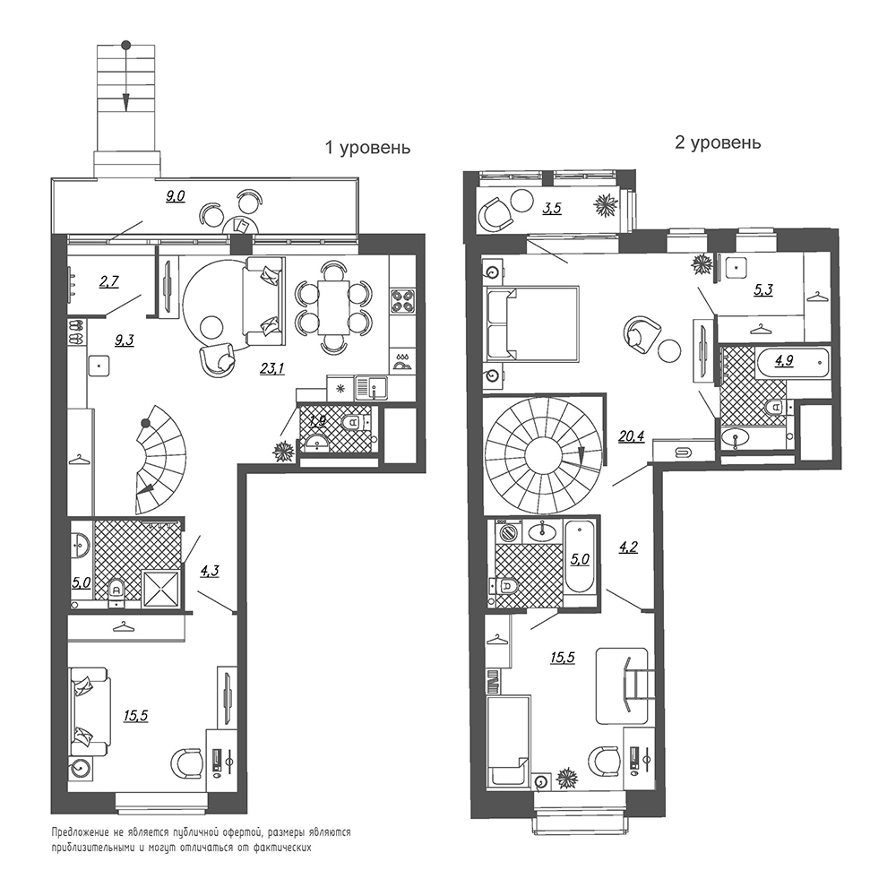 3-комнатная, 122 м² — ЖК ЖК Эталон на Неве