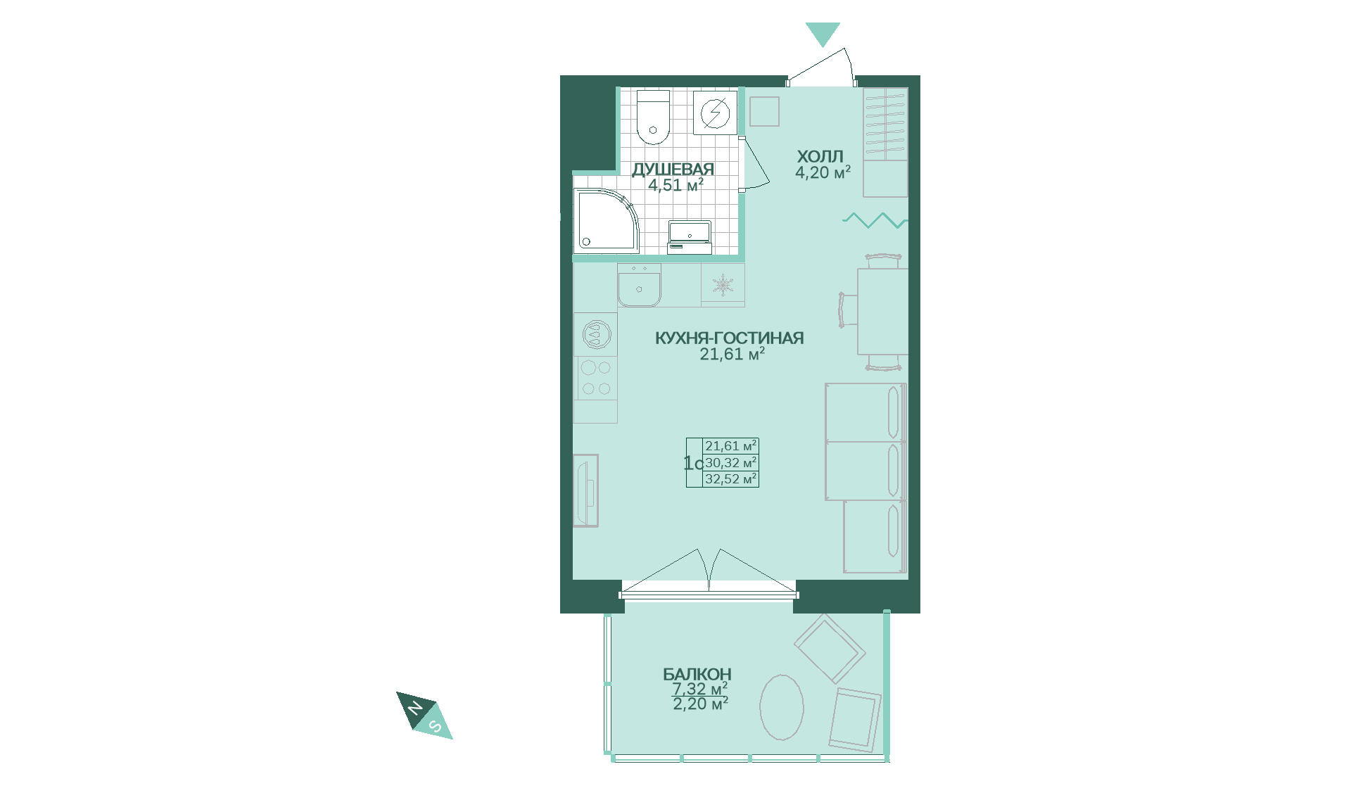 5-комнатная, 33 м² — ЖК ЖК Магнифика Резиденс (Magnifika Residence)