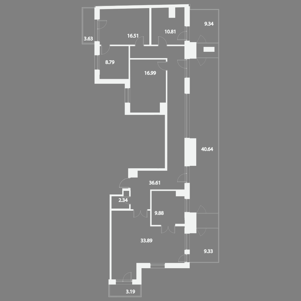 3-комнатная, 157 м² — ЖК Жилой дом Ye's Residence (Йес Резиденс)