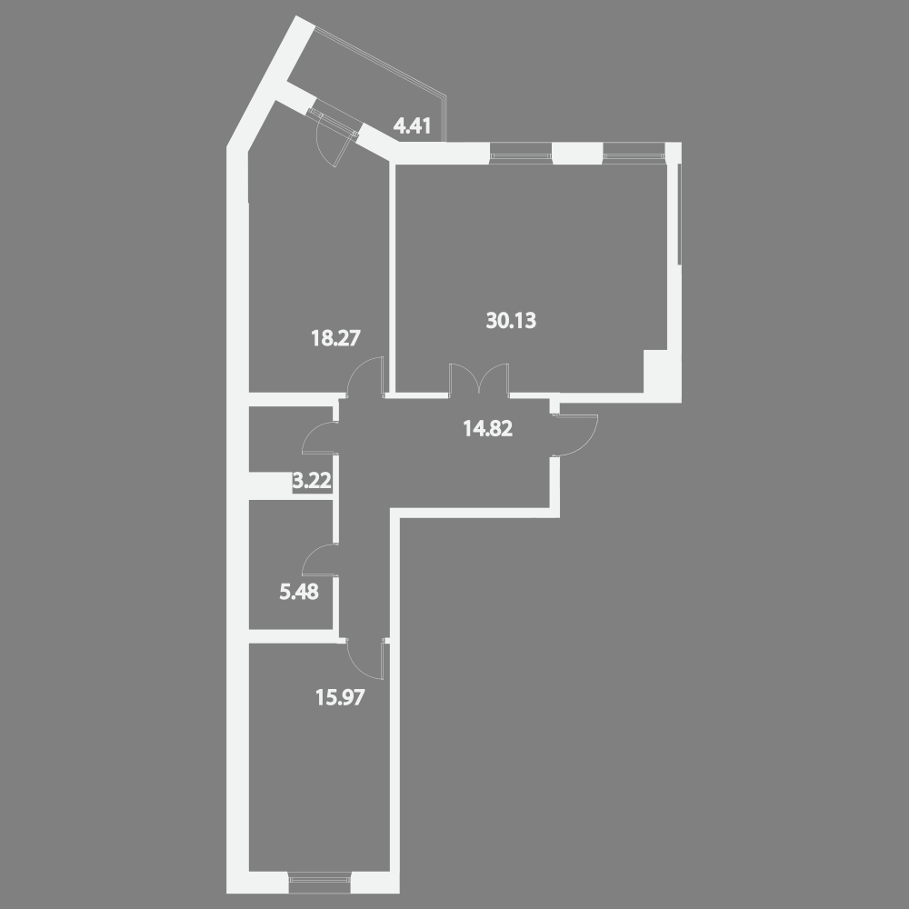 2-комнатная, 90 м² — ЖК Жилой дом Ye's Residence (Йес Резиденс)
