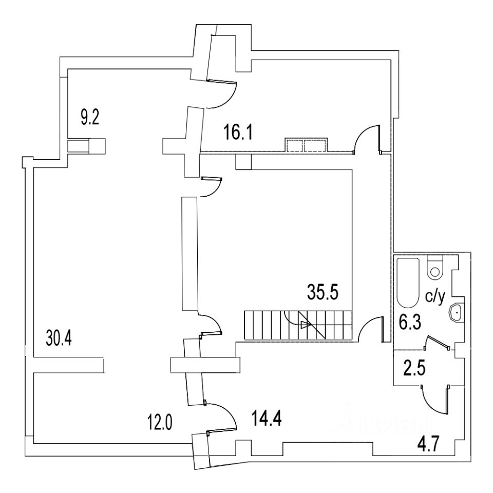 4-комнатная, 194.3 м² — ЖК ЖК Маршал